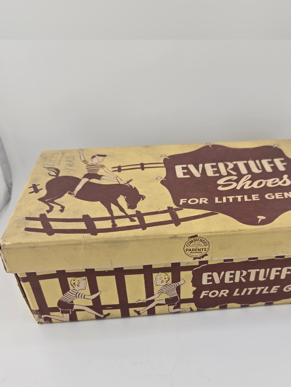 Vtg Evertuff Shoes for Little Gents Empty Shoe Box